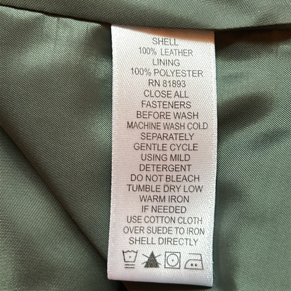 Women's Dark Green leather vest by d & co denim. - Picture 4 of 6